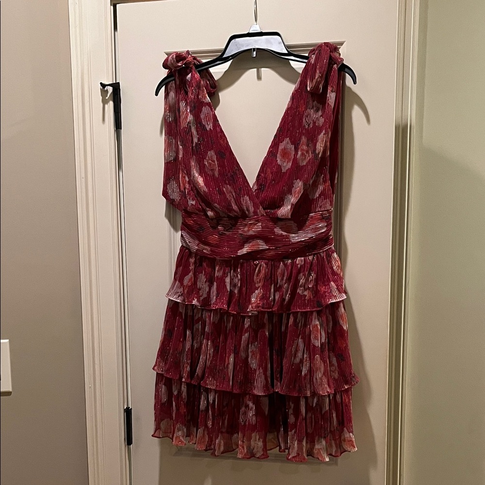 Iridescent red ruffle dress - Sweet Lemon - Size M